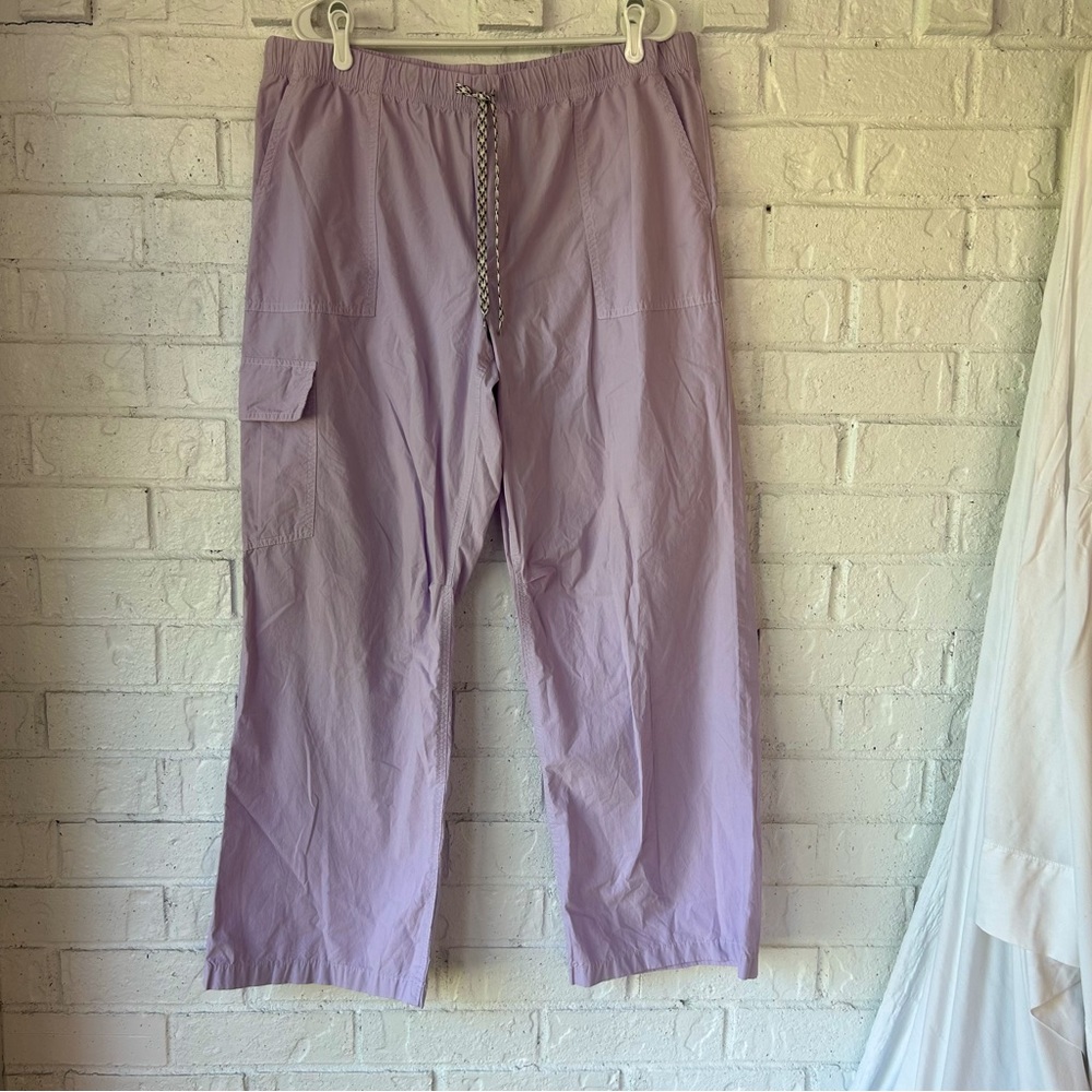 Aerie cargo pants, XL wide legged drawstring lavender NWOT
